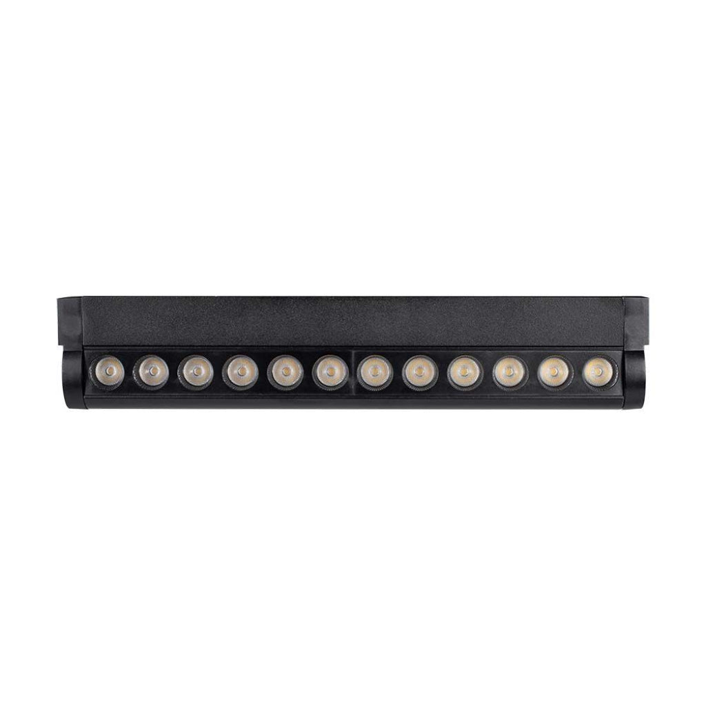 12W LED Magnetic Linear Spotlight Slim Adjustable 6400K Black Body