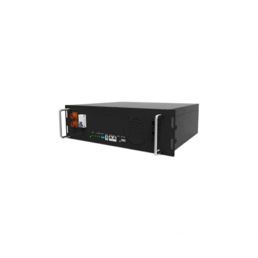 Batteria Accumulo Rack LV 5.12kWh LFP 51.2V 100Ah 100A BMS Nera CEI 0-21