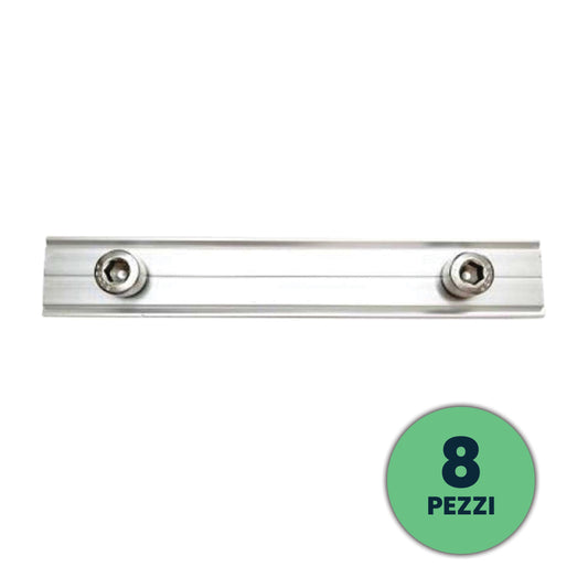 Giunzioni per Profili per Fissaggio Pannelli Solari Fotovoltaici (Confezione 8 Pezzi)