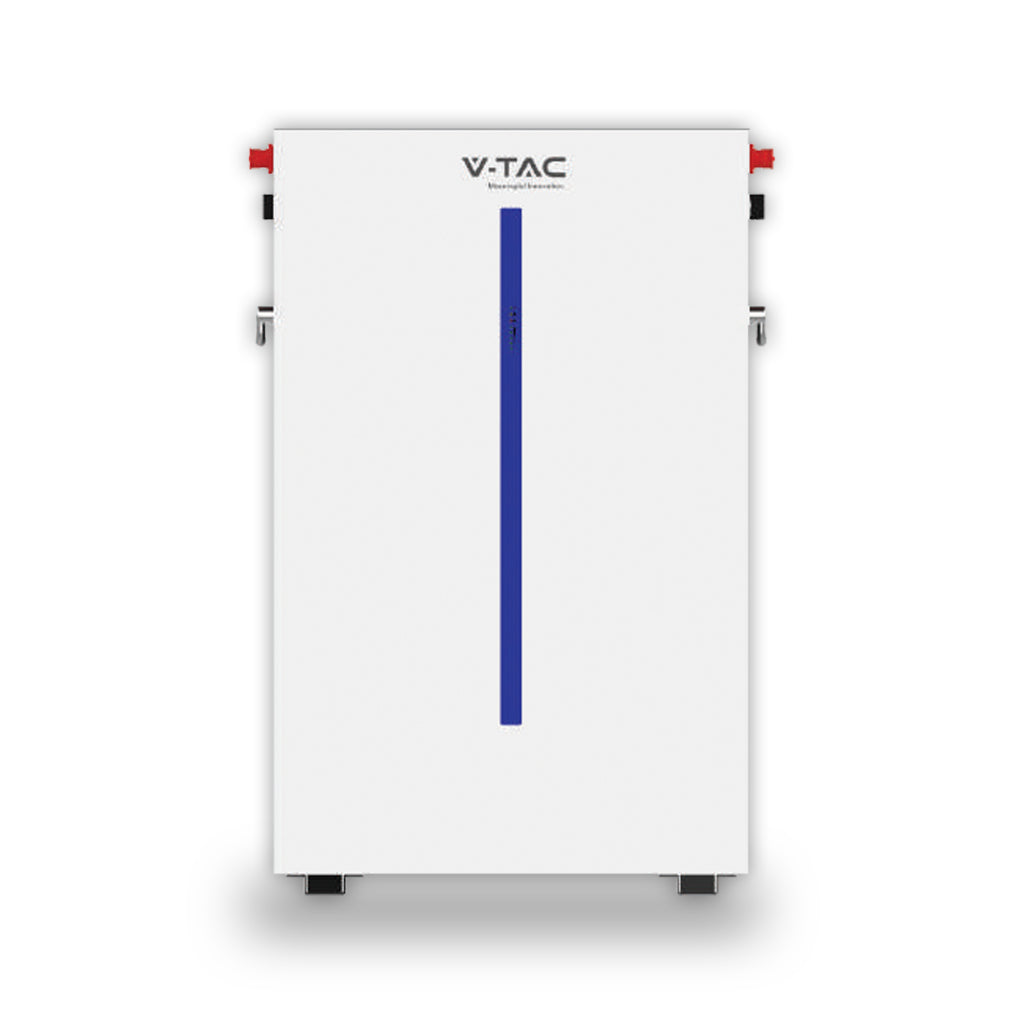 Batteria Accumulo LV 6.14kWh LFP 51.2V 120Ah 100A BMS Bianca CEI 0-21 IP65