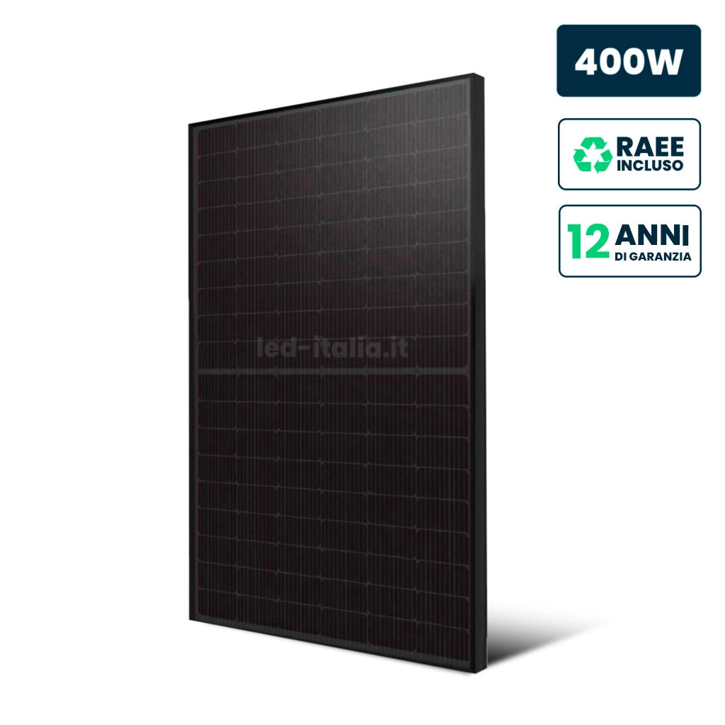 Pannello Solare 400W TIER-1 PERC Full Black 1722x1134x30mm