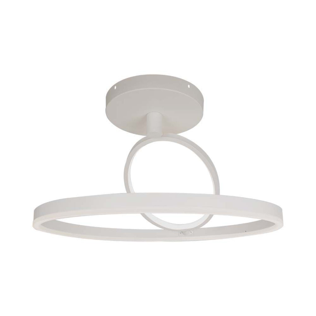 37W LED Designer Ceiling Light White 500*200MM Double Round 4000K