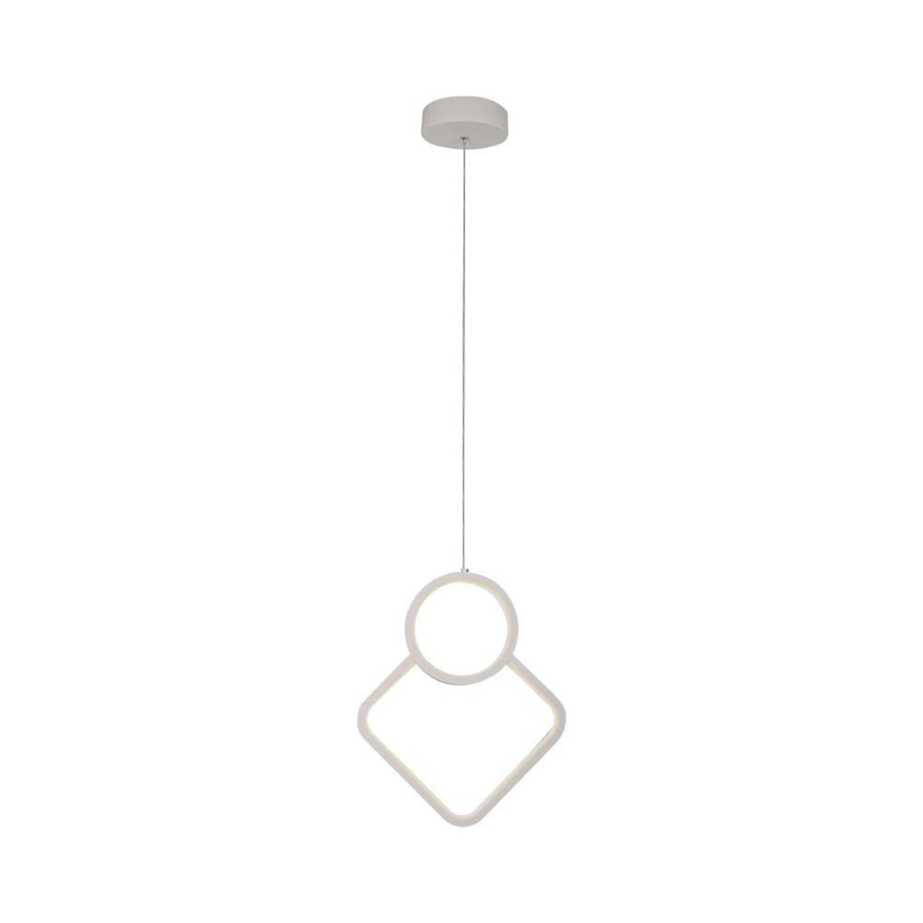 12W LED Designer Metal Hanging Lamp 280*1800MM White Body 4000K