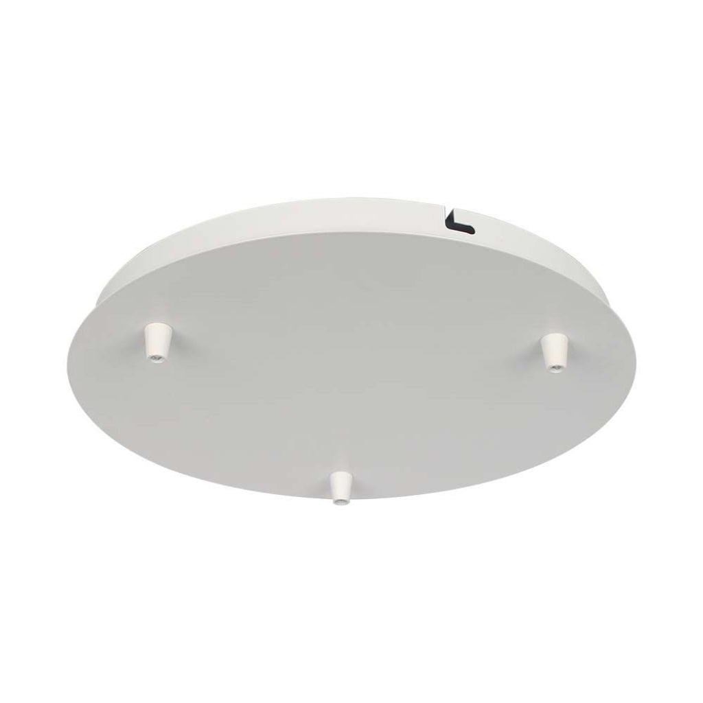Steel Canopy D300*H25mm With 3 Holes On Surface - Matt White