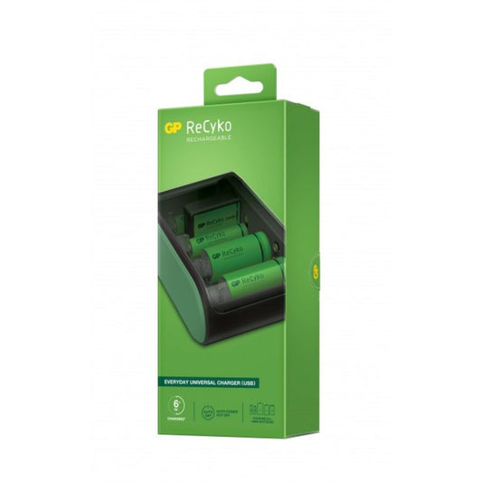 Caricabatterie Universale ReCyko B631 per Ricarica Contemporanea di Batterie Ricaricabili 1,5V Mini Stilo AAA, Stilo AA, C, Torcia D e 9V