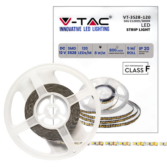 LED Strip SMD3528 120 LEDs 3000K IP20