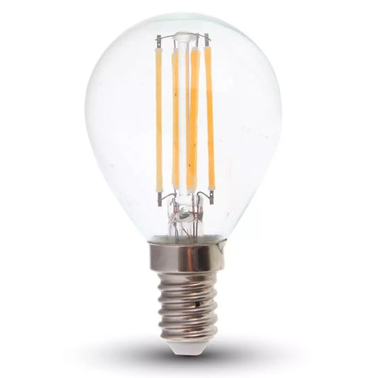 LED Bulb - 6W Filament E14 P45 Clear Cover 3000K