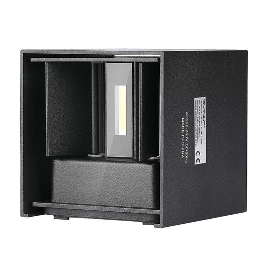 5W Wall Lamp with Bridglux Chip Black Body Square IP65 3000K