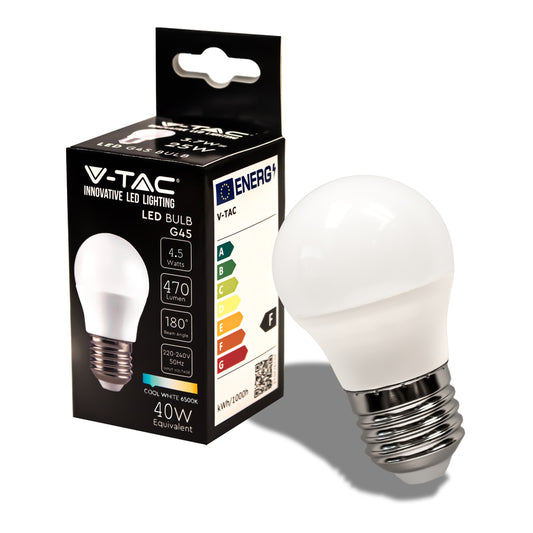 LED Bulb 4.5W E27 G45 6500K