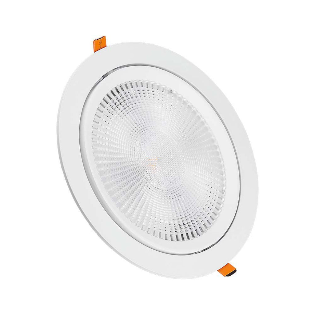 Faretto LED Chip Samsung Da Incasso Rotondo 30W Inclinabile Colore Bianco 3000K
