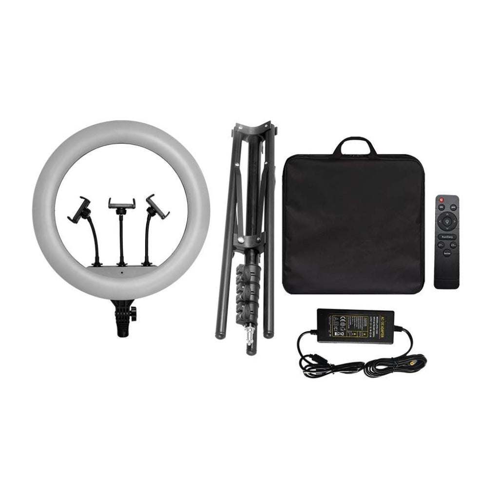 LED 55W Self Recording Lamp 3 Phone Holder Remote 45cm Diameter 1600cm Height 3000K-6000K