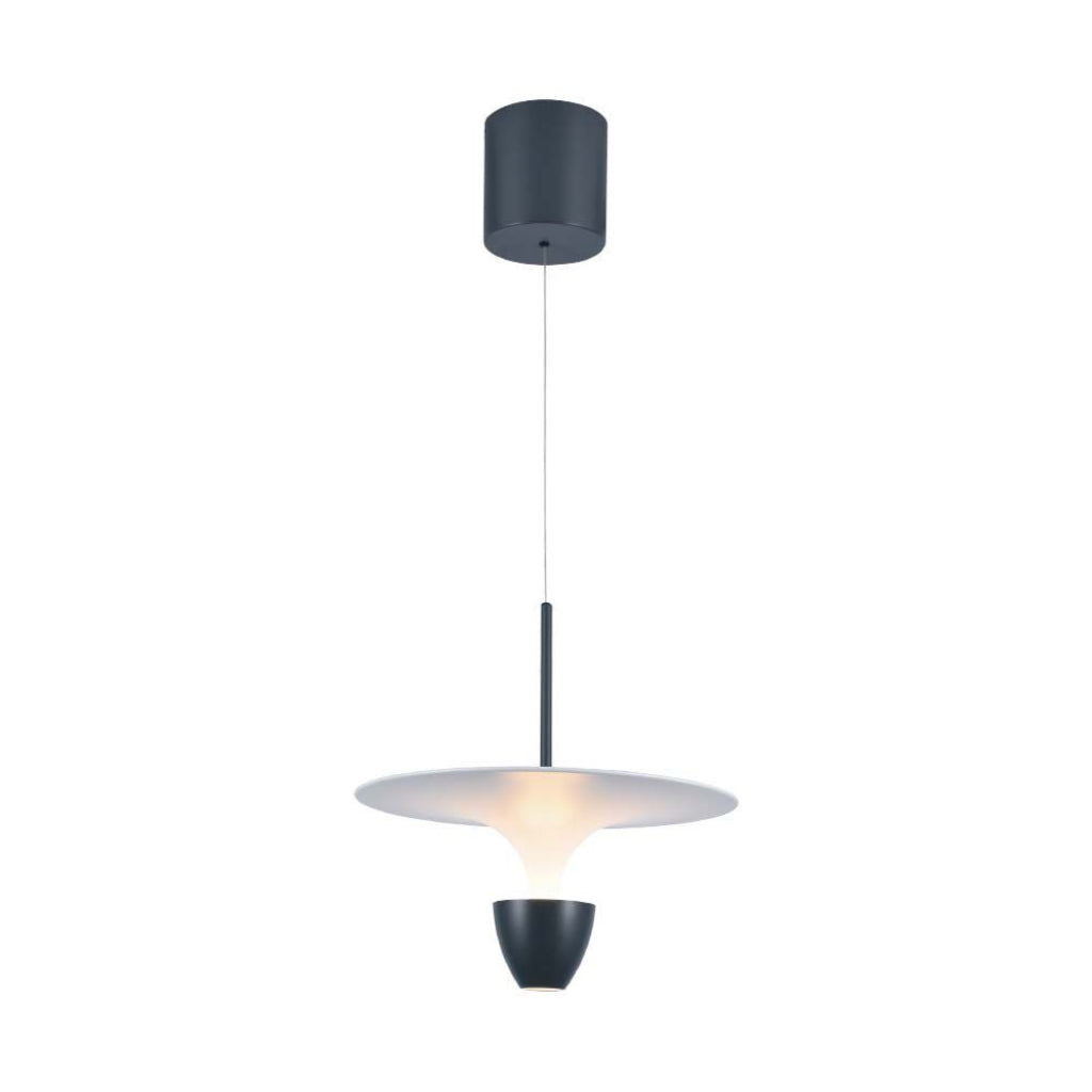 9W LED Designer Hanging Lamp (30*300*1370MM) White+Crey Body 3000K Adjustable Height