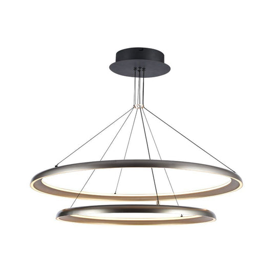 LED Designer Pendant Lampholder Champagne Gold + White Body D400+D600