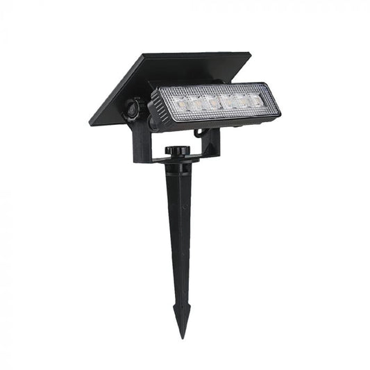 0.9W LED Mini Wall Mount & Solar Spike Black Body 2in1 3000K IP65