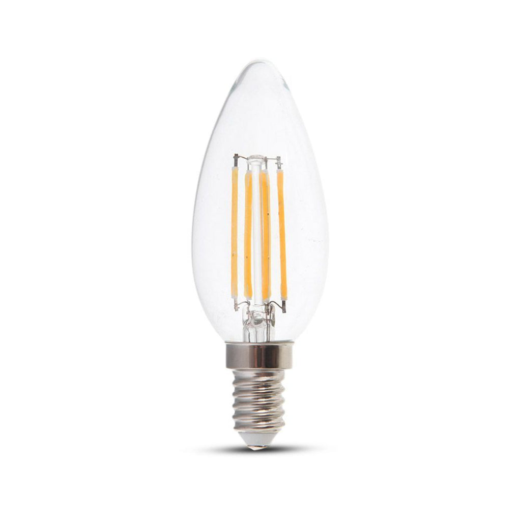 LED Bulb 4W Filament E14 Clear Cover Candle Dimmable 3000K