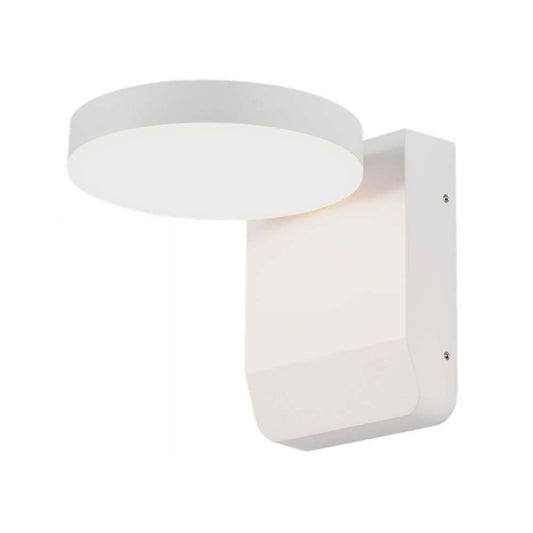 17W LED Wall Light 4000K White Body Round IP65