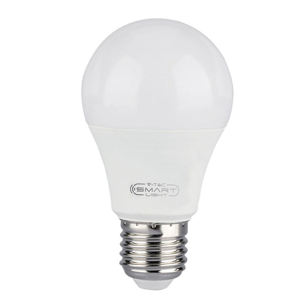 Lampadina LED E27 8,8.5W A65 Compatibile Con Google Home E Amazon Alexa Tramite App V-TAC Smart RGB E 3In1 Dimmerabile