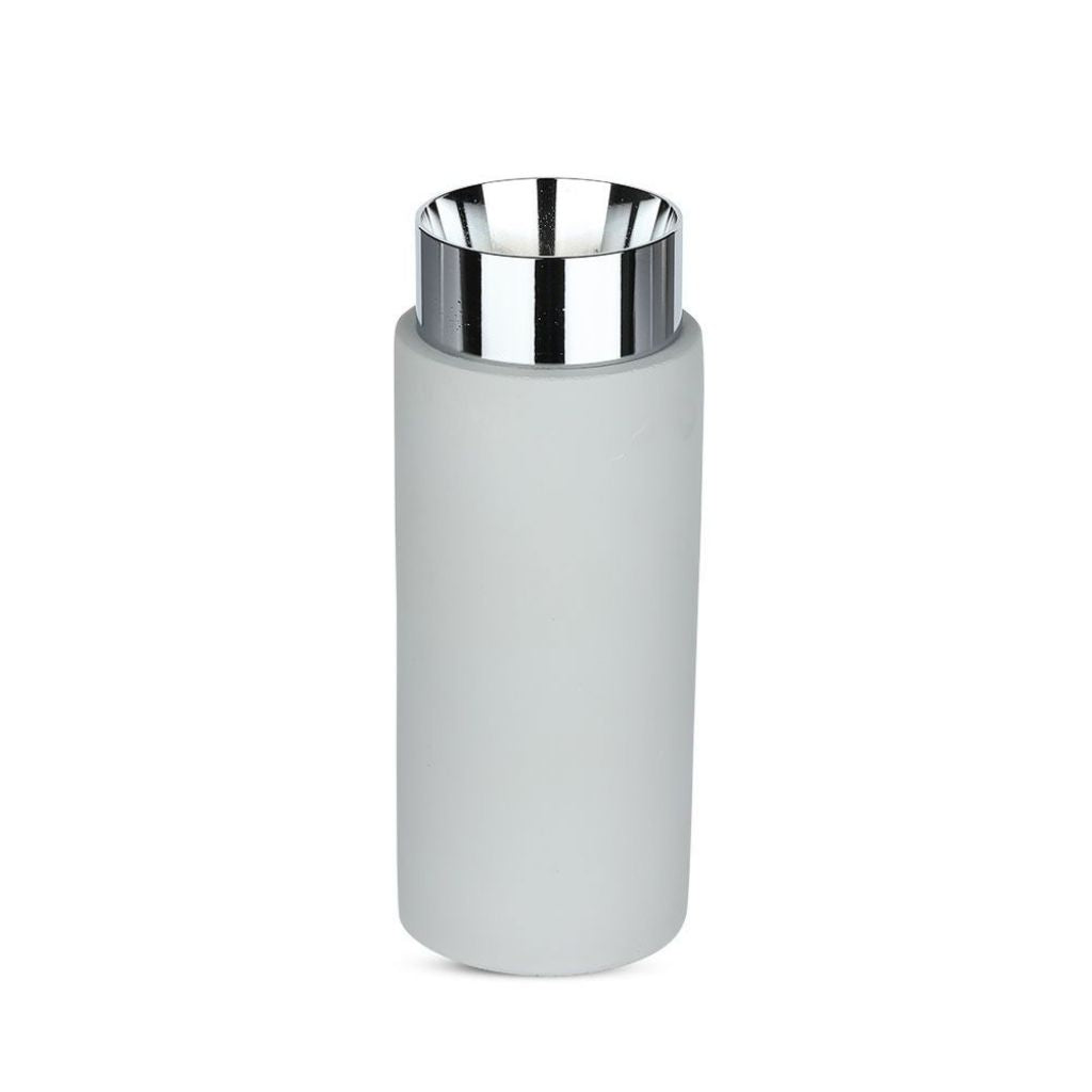 GU10 Fitting Gypsum Metal with Grey Concrete Chrome Bottom
