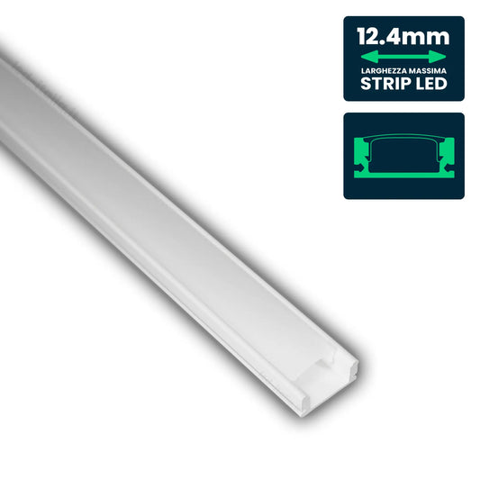 LED Strip Mounting Kit with Diffuser Aluminum2000* 17.4*7mm White Housing