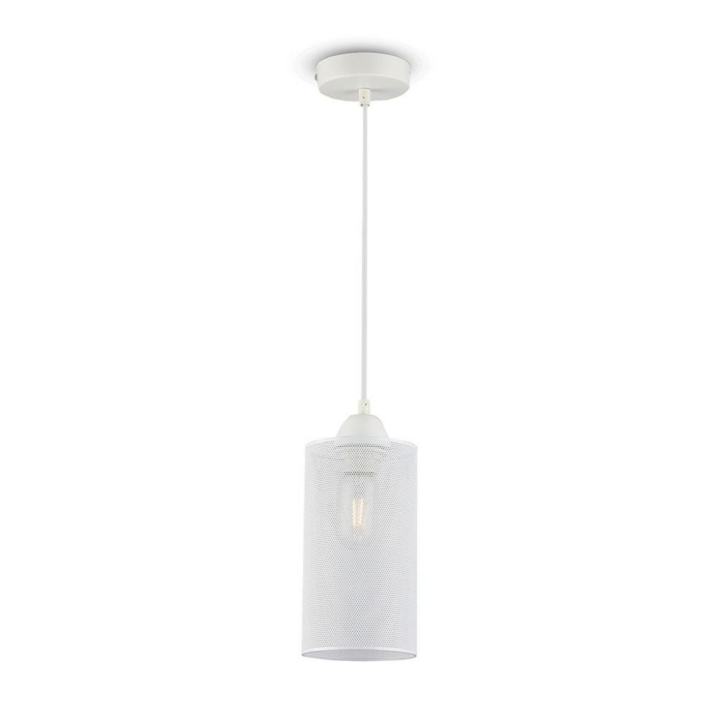 Pendant Light Matt White with White Canopy