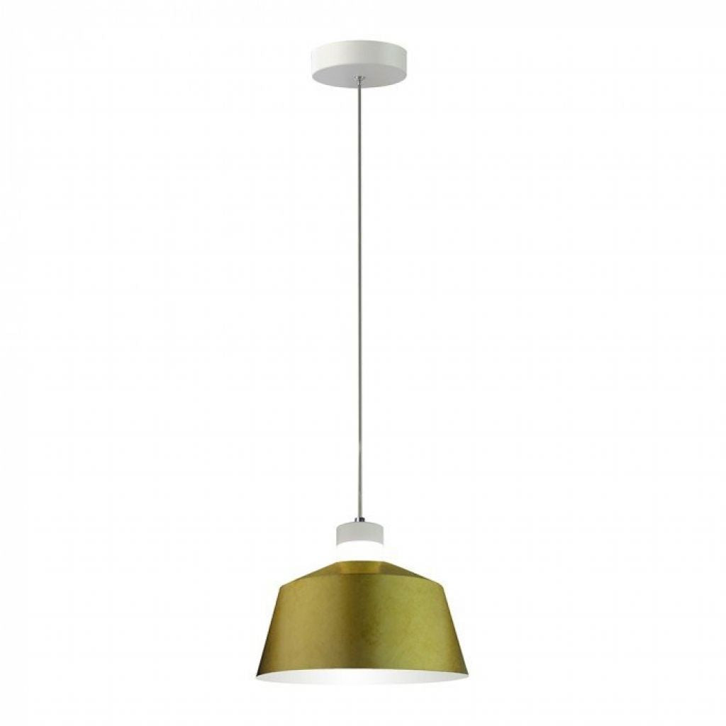 7W LED Pendant Light (Acrylic) Gold Lamp Shade 250*190mm 3000K