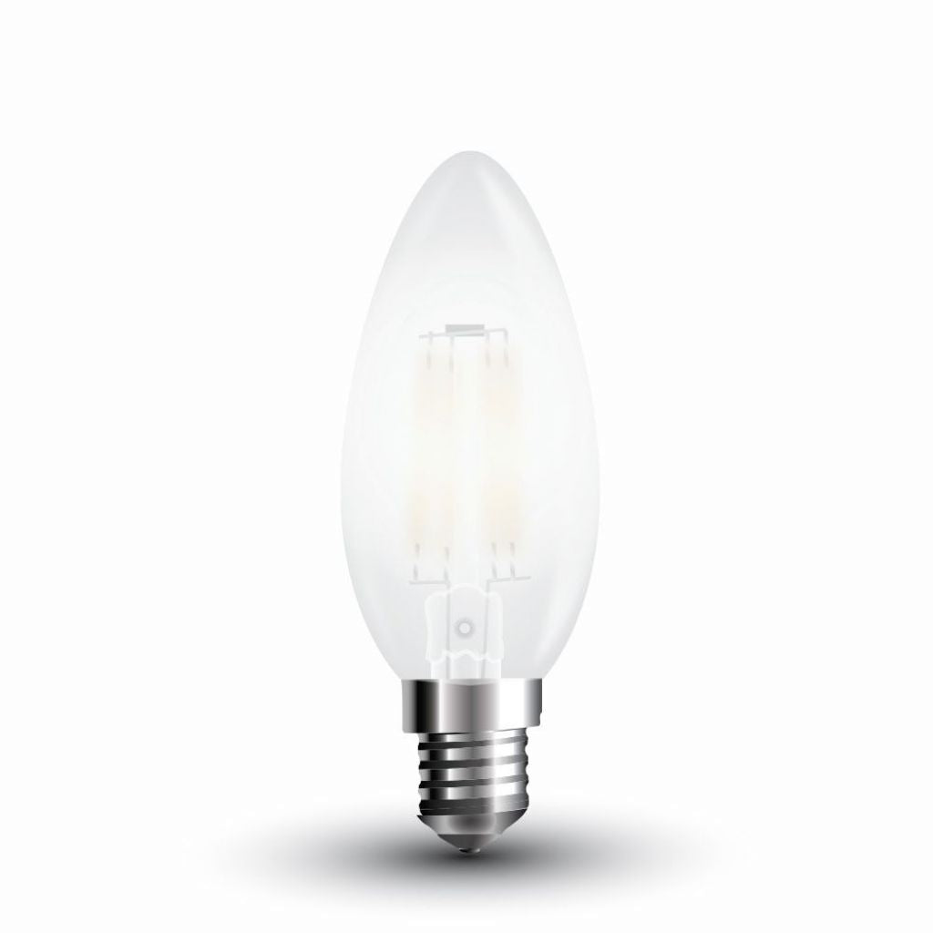 LED Bulb 4W Filament E14 Frost Cover Candle 6400K