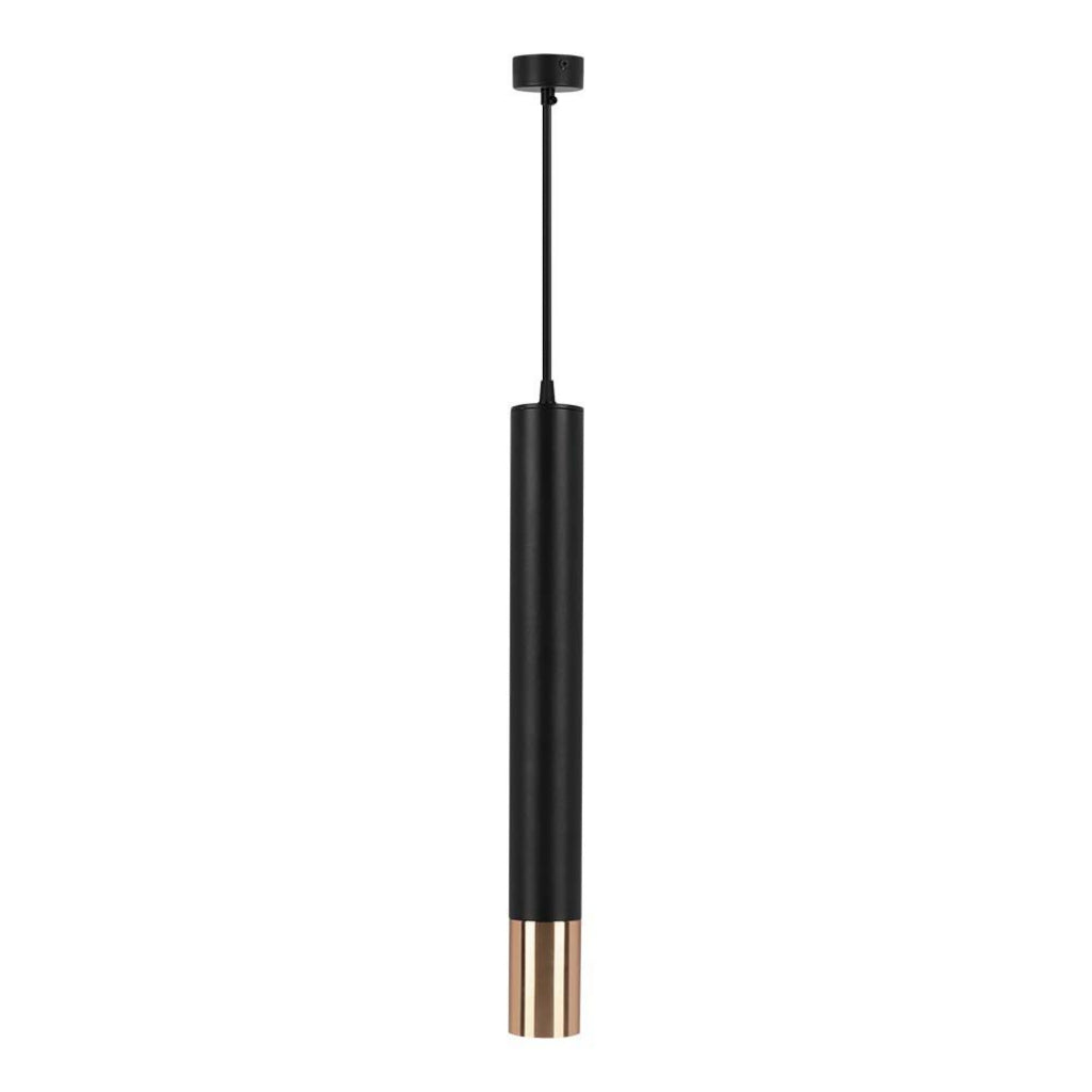 1*GU10 Hanging Pendant Black + Gold D:60*500mm