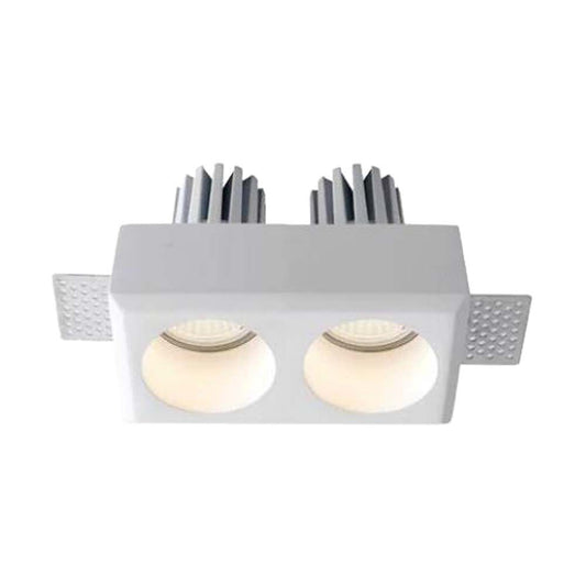 2*GU10 Fitting Round White
