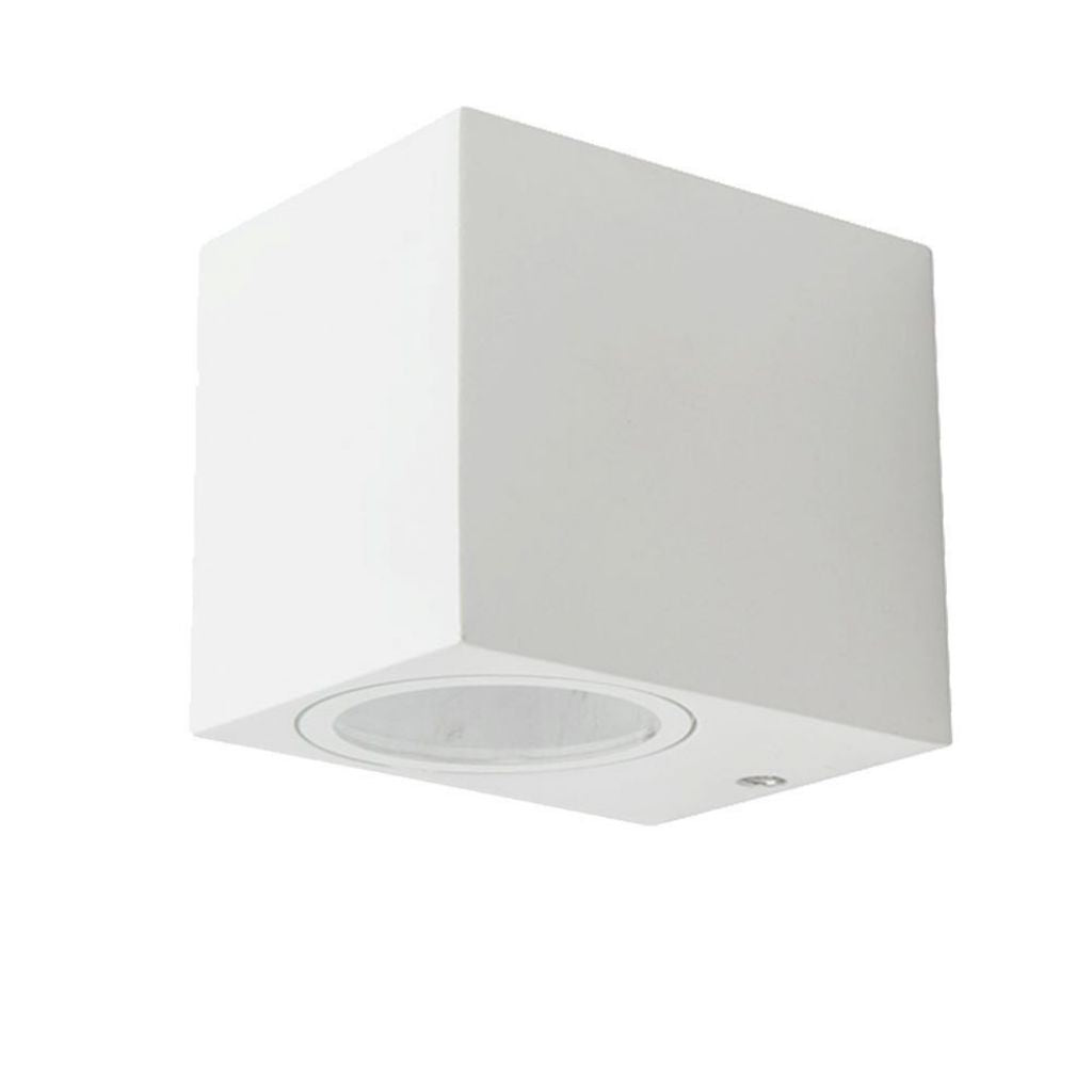 Wall Sleek Wall Fitting Square White Body 1 Way IP44