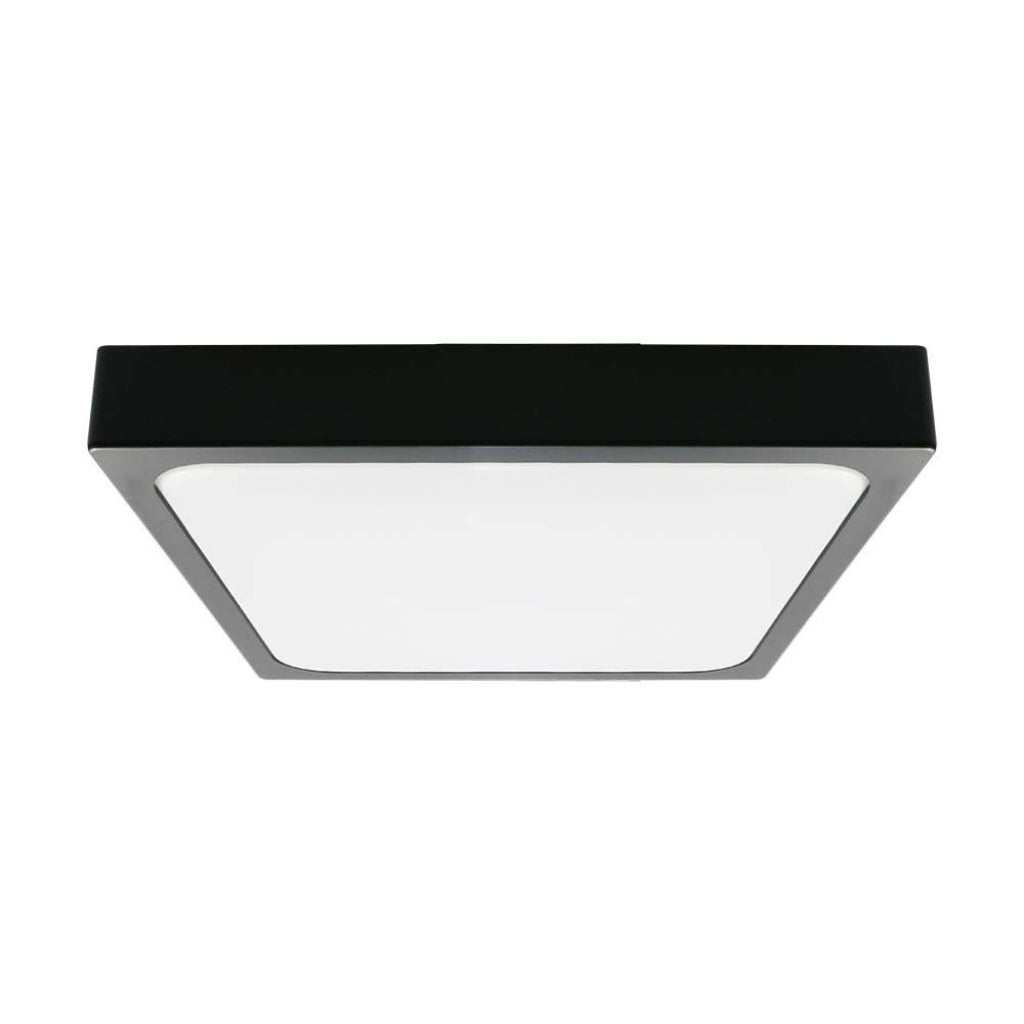 30W LED Dome Light 6500K Square,Black Frame IP44