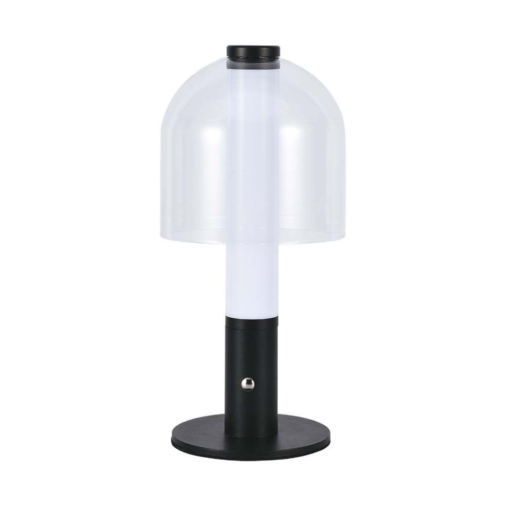 LED Table Lamp 1800mAH Battery 140*300 3000K Black+Transparent Glass Body