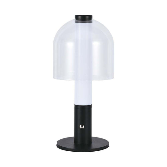 LED Table Lamp 1800mAH Battery 140*300 3000K Black+Transparent Glass Body