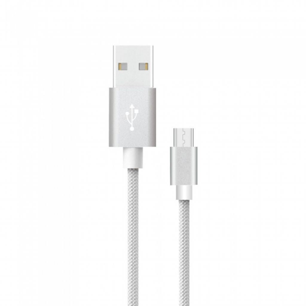 1m Micro USB Cable Silver Platinum Series