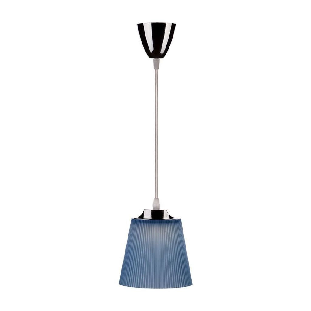 7W Pendant Light Chrome Body + Blue Shade 4000K