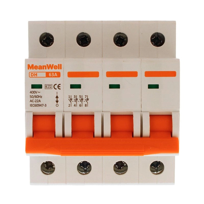 Sezionatore MeanWell 4P 4M 63A AC 400V IP20 IEC60947