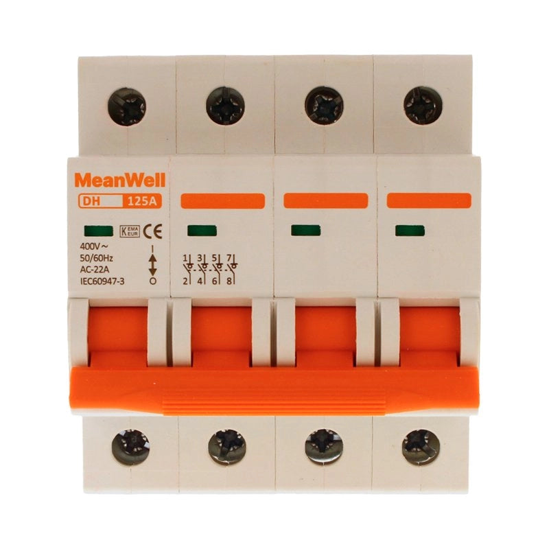 Sezionatore MeanWell 4P 4M 125A AC 400V IP20 IEC60947