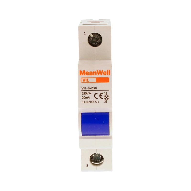 Indicatore LED Blu MeanWell 1 Polo 1M 230V AC IP20 IEC60947