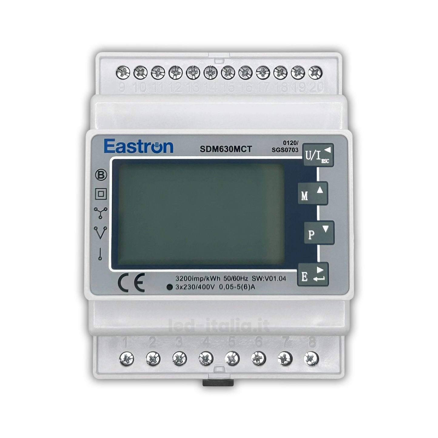 Meter Trifase Eastron con CT Esterno e RS485 Modbus, Contatore Bidirezionale per Sistemi Fotovoltaici con Inverter Deye e Solis, Controllo Energetico e Misurazione Precisa