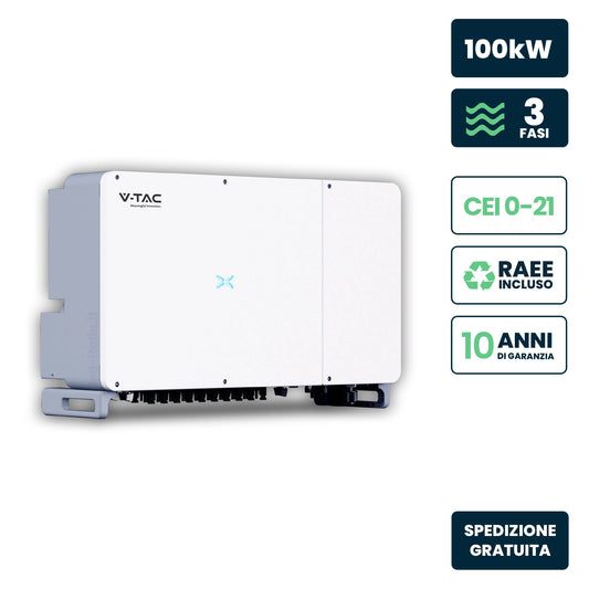 Inverter Fotovoltaico di Rete On-Grid INVT XG Series Trifase 100kW, 9 MPPT, CEI 0-21, Garanzia 10 Anni IP66