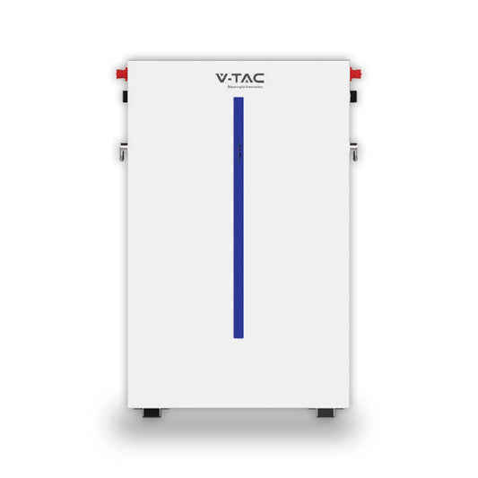 Batteria Accumulo LV 6.14kWh LFP 51.2V 120Ah 100A BMS Bianca CEI 0-21 IP65