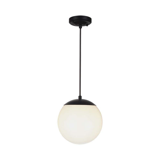 Ceiling Hanging Lamp 1*E27 Matt Black Opal Plastic C Ball