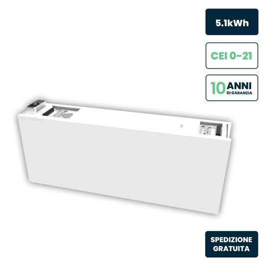 Batteria di Accumulo Hiconics HiEnergy (Midea) Aggiuntiva Monofase 5kWh LFP IP65 ad Alta Tensione per espansione Inverter Hiconics HiEnergy Monofase ALL-IN-ONE