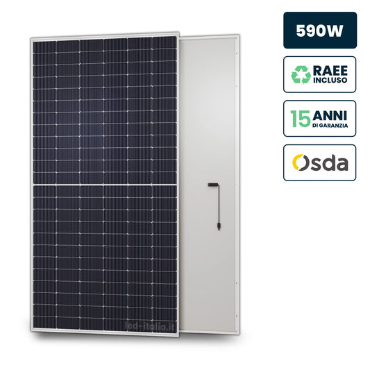 Pannello Solare Fotovoltaico Modulo 580W OSDA Solar TIER-1 Monocristallino N-Type TOPCon Silver Frame IP67/IP68 2278x1134x30mm