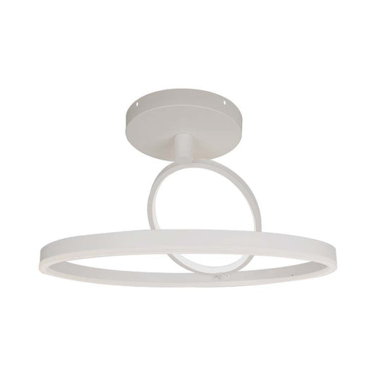 37W LED Designer Ceiling Light White 500*200MM Double Round 4000K