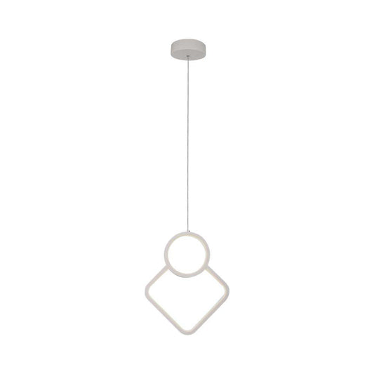 12W LED Designer Metal Hanging Lamp 280*1800MM White Body 4000K