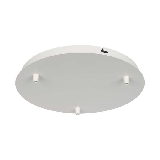 Steel Canopy D300*H25mm With 3 Holes On Surface - Matt White