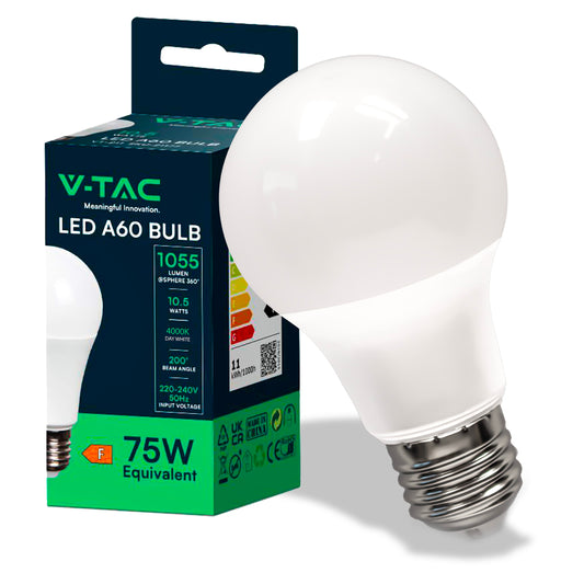 LED Bulb 10.5W E27 A60 Thermoplastic 6500K