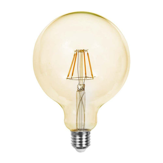 12W G125 LED Filament Bulb Amber Cover with 2200K E27