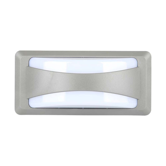 12W LED Bulkhead with Softlight 4000K Grey Body IP65