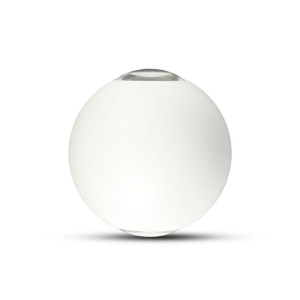 4W LED Wall Light White Body Round IP65 4000K